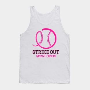 Strike Out Breast Cancer Awareness Baseball Shirts Women Men Tank Top